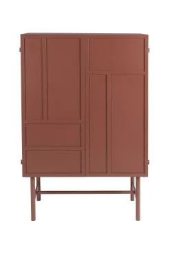 Industrial Schrank Hochkommode Davis Metall Rostrot