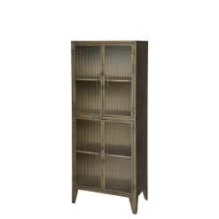 Industrial Vitrine Kabinett Golden Amaury Geriffeltes Glas 150/60