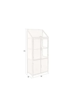 Industrial Vitrine Showcase Monviso Metall Glas Gold