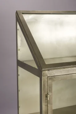 Industrial Vitrine Showcase Monviso Metall Glas Gold