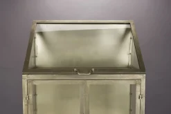 Industrial Vitrine Showcase Monviso Metall Glas Gold