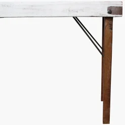 Konsolentisch Esstisch 170/40 Markttisch Vintage Klapptisch Weiß