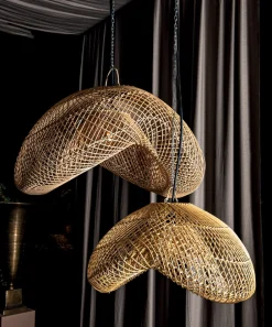 Lampenschirm Maze Boho Organic Rattan Webbing