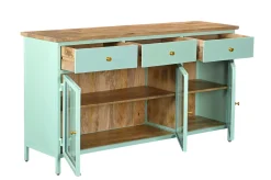 Landhaus Sideboard Provence Metallkorpus Holz Azure 160 - Ausstellungsstück