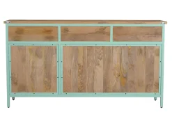 Landhaus Sideboard Provence Metallkorpus Holz Azure 160 - Ausstellungsstück