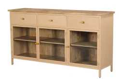 Landhaus Sideboard Provence Metallkorpus Holz Champagner 160