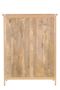 Landhaus Vitrine Provence Vintage Metallkorpus Holz Champagner 130