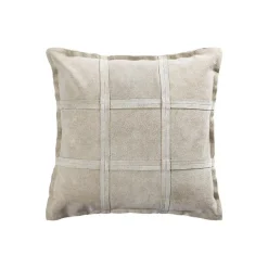 Lederkissen Colby Echtleder Taupe S