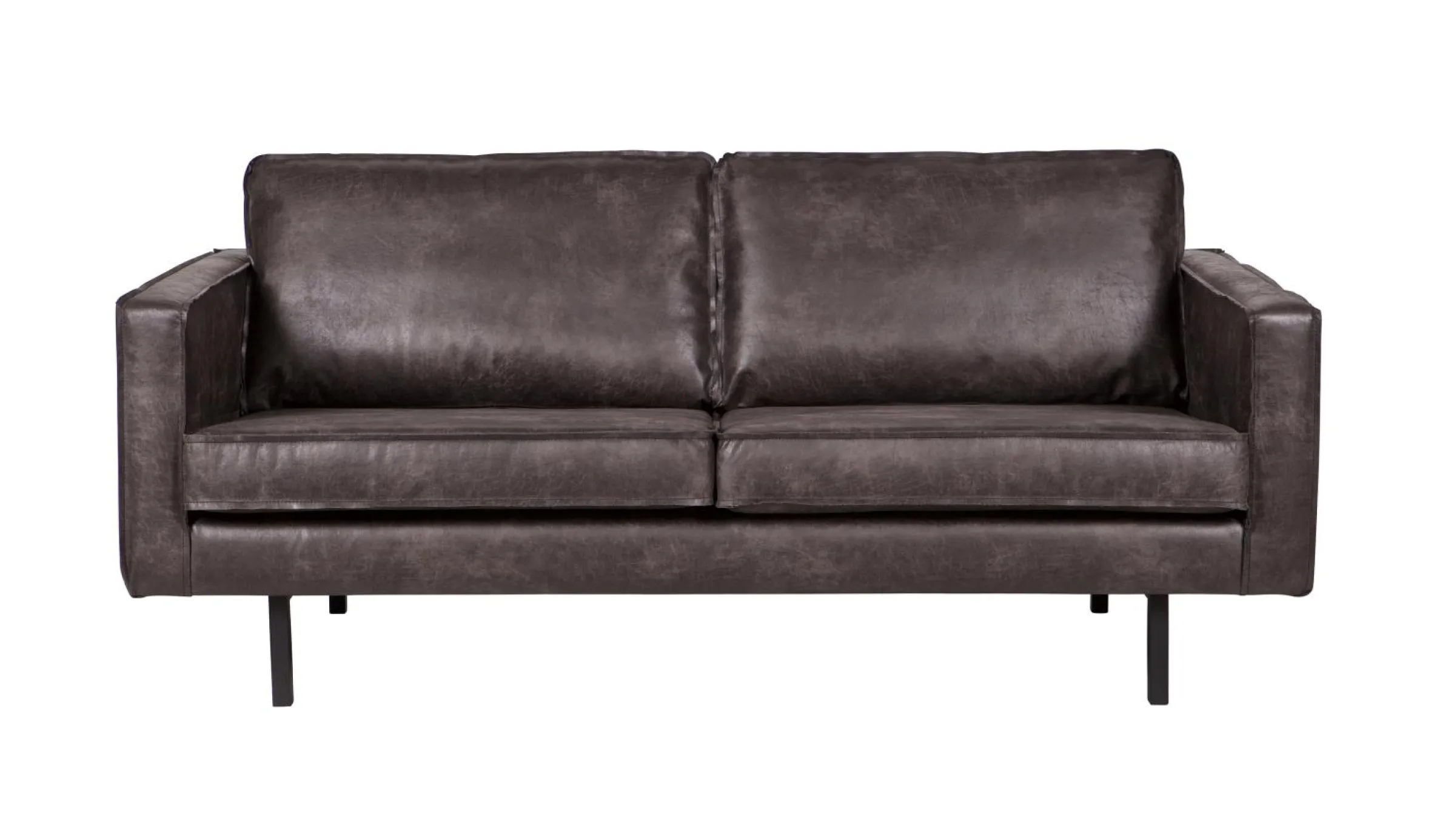 Ledersofa Rodeo 2,5-Sitzer Schwarz 190