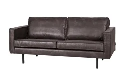 Ledersofa Rodeo 2,5-Sitzer Schwarz 190
