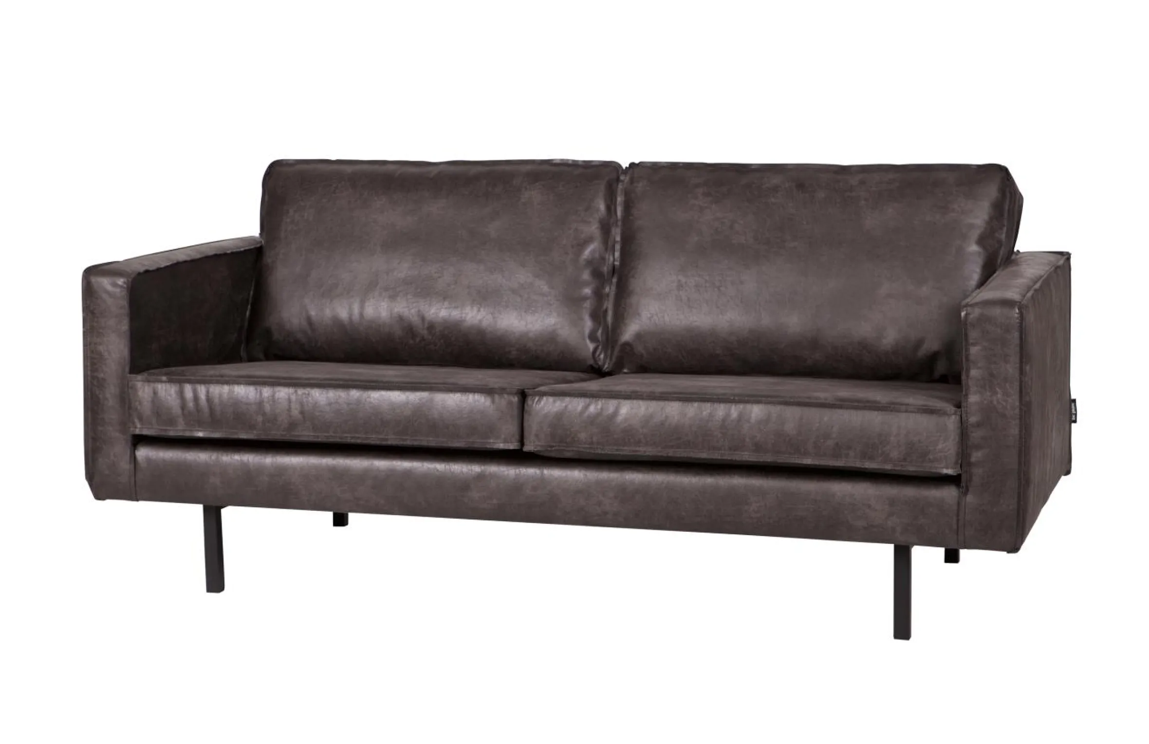 Ledersofa Rodeo 2,5-Sitzer Schwarz 190