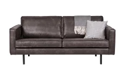 Ledersofa Rodeo 2,5-Sitzer Schwarz 190