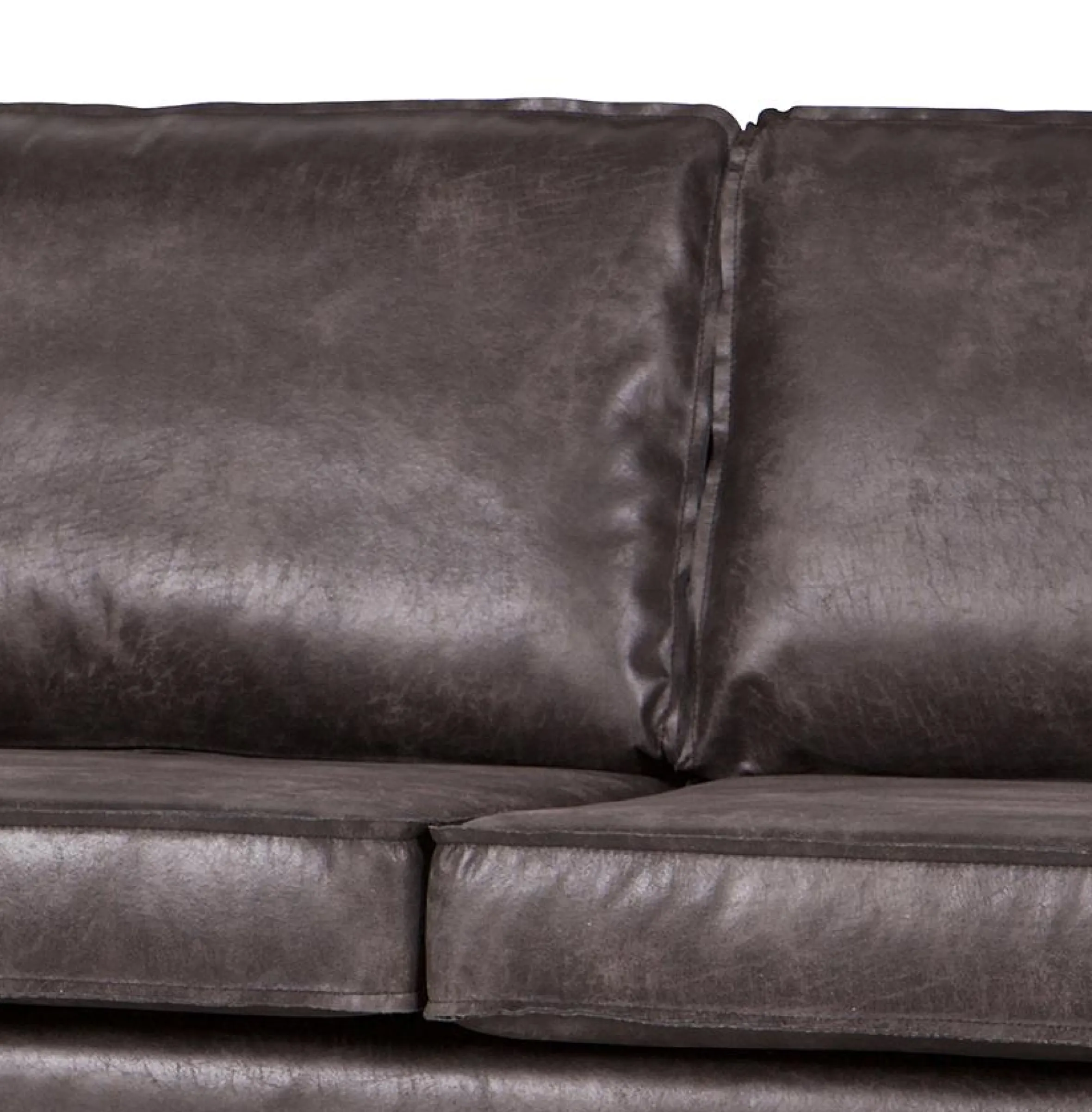 Ledersofa Rodeo 2,5-Sitzer Schwarz 190