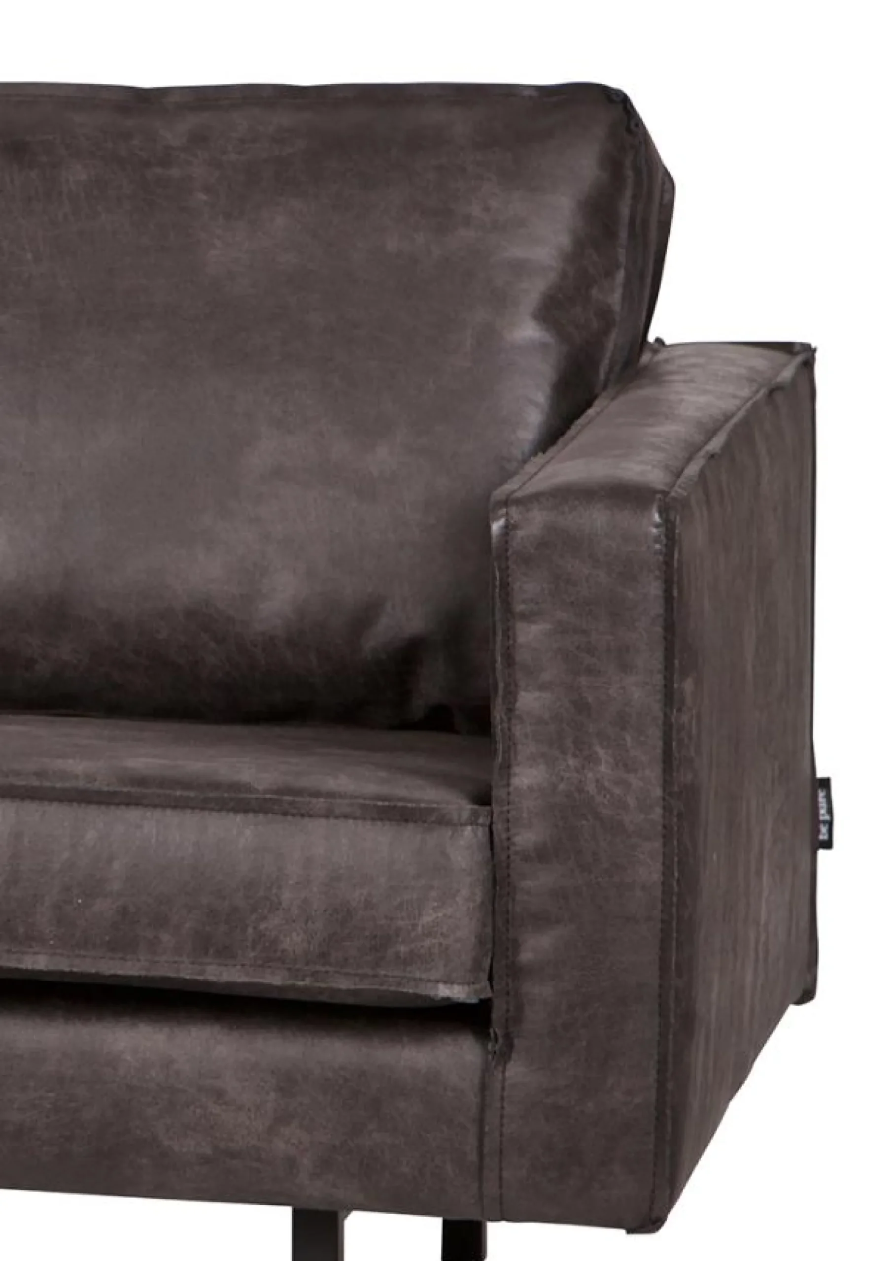 Ledersofa Rodeo 2,5-Sitzer Schwarz 190
