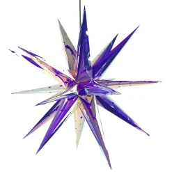 LED-Hängesterne 18 Spitzen inklusive Fernbedienung, Timer- und Dimmfunktion Lila