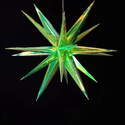 LED-Hängesterne 18 Spitzen inklusive Fernbedienung, Timer- und Dimmfunktion Grün