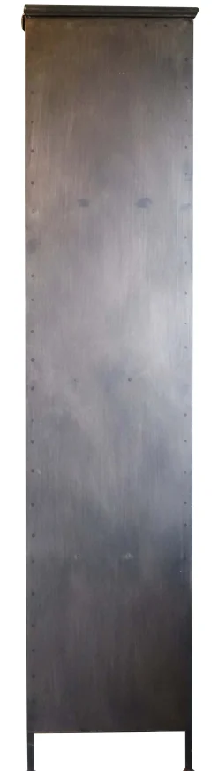 Metallschrank Vitrine Purist 180 Vintage Industrial Metall/Glass