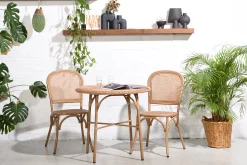 Outdoor Esstisch Cabana Bistro PE-Rattan/Alu 80 Ø