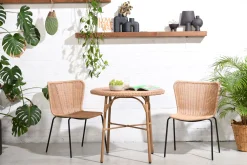 Outdoor Esstisch Cabana Bistro PE-Rattan/Alu 80 Ø