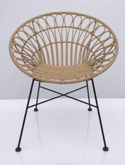 Rattansessel Hacienda PE-Rattan Peacock In/Outdoor Natur