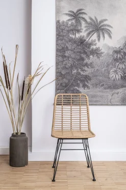 Rattanstuhl Esszimmerstuhl Hacienda Vela PE-Rattan In/Outdoor Natur