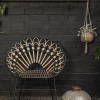 Rattanstuhl Esszimmerstuhl Hacienda PE-Rattan Peacock In/Outdoor Black/Natur