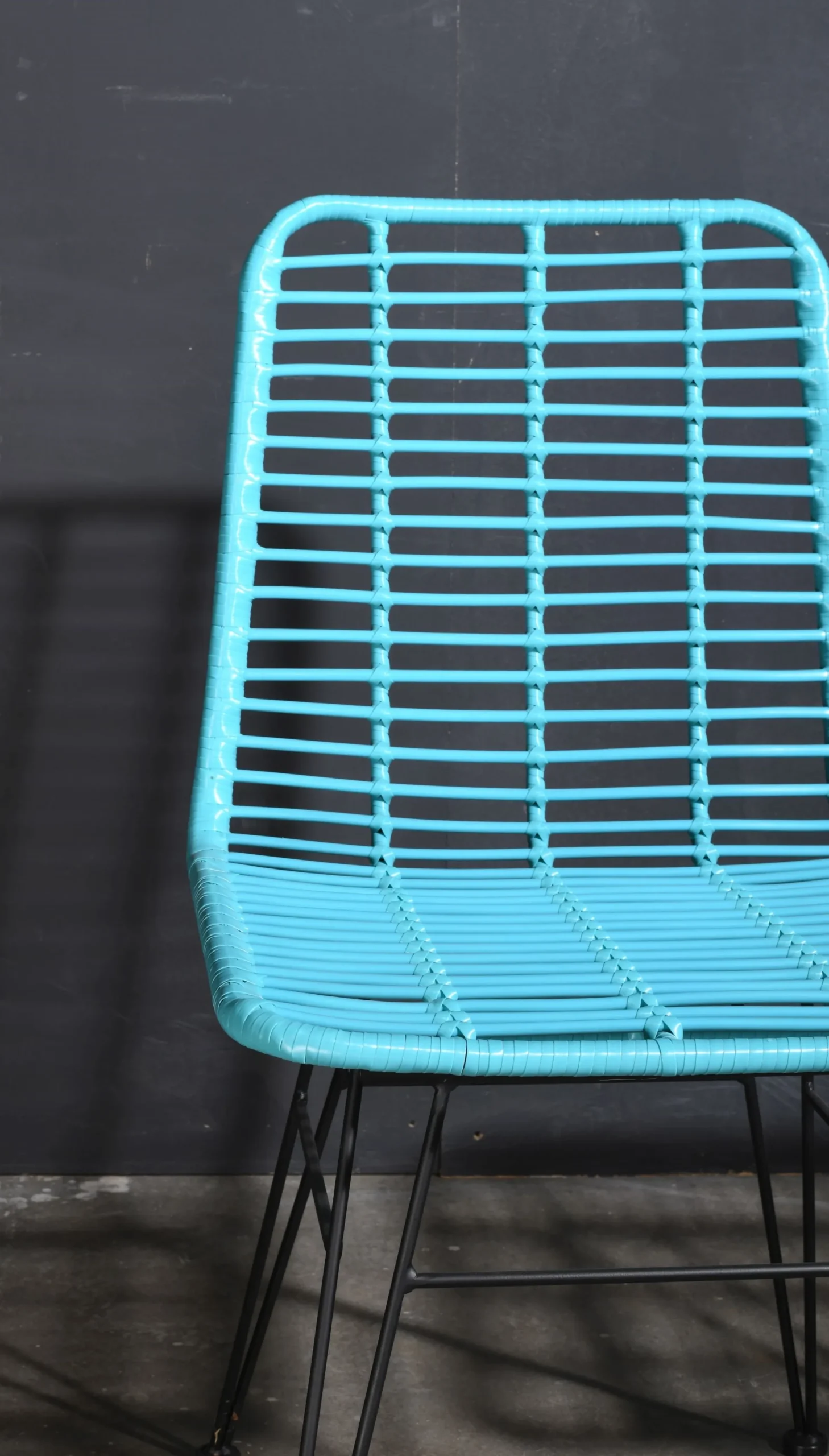 Rattanstuhl Esszimmerstuhl Hacienda Vela PE-Rattan In/Outdoor Türkis