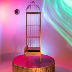 Regal Unlock Me Metall Gold Vogelkäfig