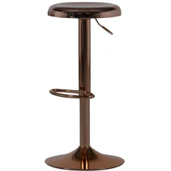 Retro Barhocker Monochrome Metall höhenverstellbar Kupfer