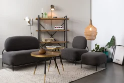 Retro Beistelltisch Denise Side Table Messing Brass Ø 44