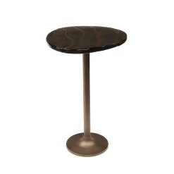 Retro Beistelltische Eclipse Glas Metall Antik-Kupfer L