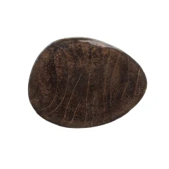 Retro Beistelltische Eclipse Glas Metall Dreibeinig Antik-Kupfer L