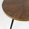 Retro Couchtisch Denise Beistelltisch Coffe Table Messing Brass Ø 60