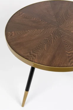 Retro Couchtisch Denise Beistelltisch Coffe Table Messing Brass Ø 60