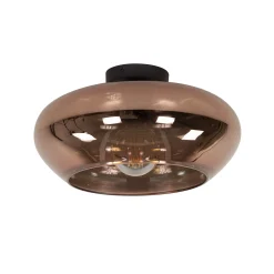 Retro Deckenlampe Elevate Glas rund in kupferfarben