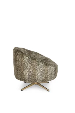 Retro Drehsessel Cocktailsessel Sunshine Leopardenmuster