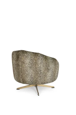 Retro Drehsessel Cocktailsessel Sunshine Leopardenmuster