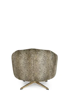 Retro Drehsessel Cocktailsessel Sunshine Leopardenmuster