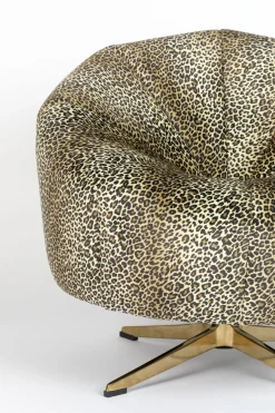 Retro Drehsessel Cocktailsessel Sunshine Leopardenmuster