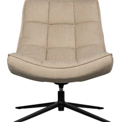 Retro Drehsessel Relaxsessel Maudi Stoff Naturfarben