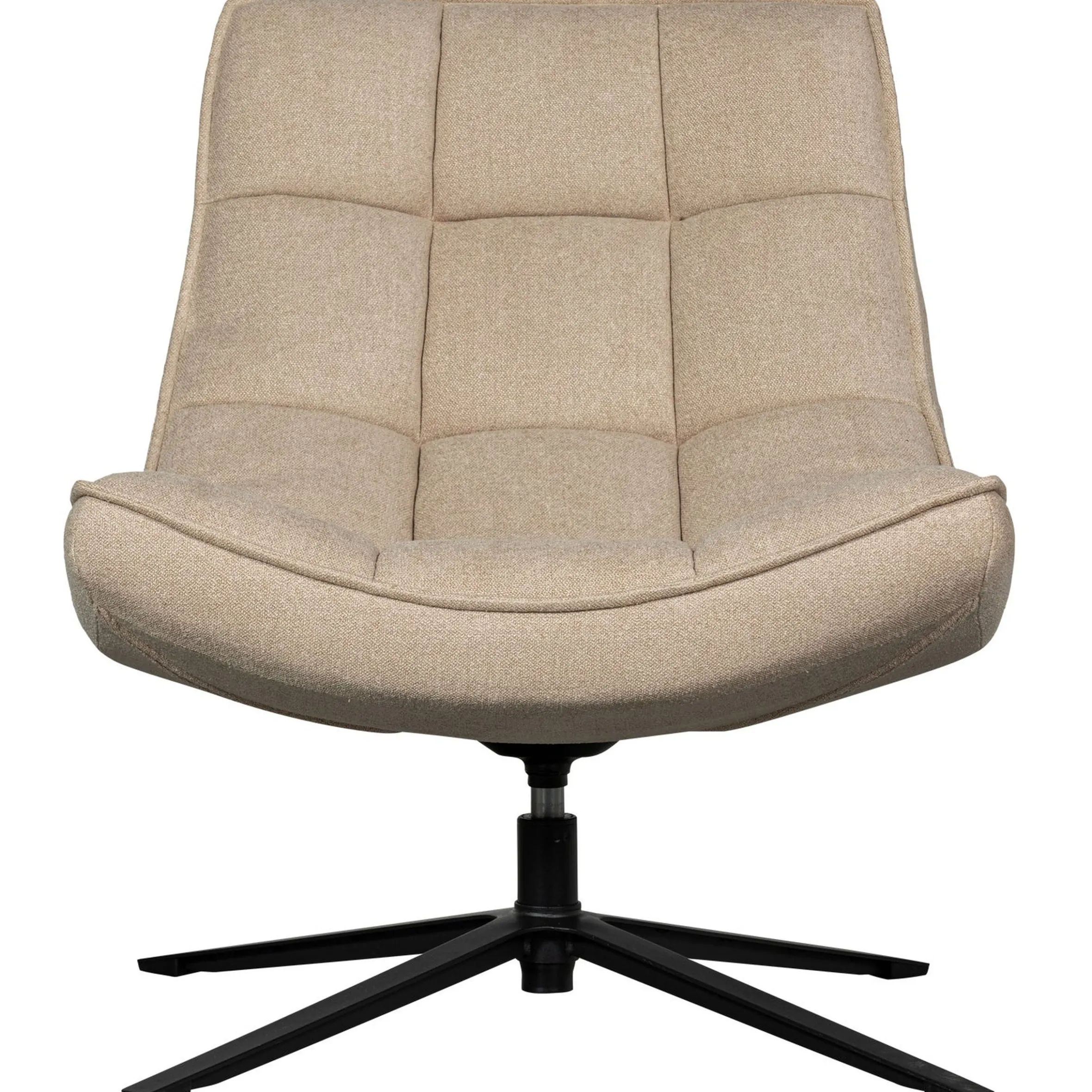 Retro Drehsessel Relaxsessel Maudi Stoff Naturfarben