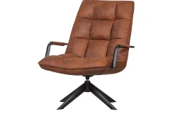 Retro Drehsessel Relaxsessel Jouke Leder Cognac Armlehne