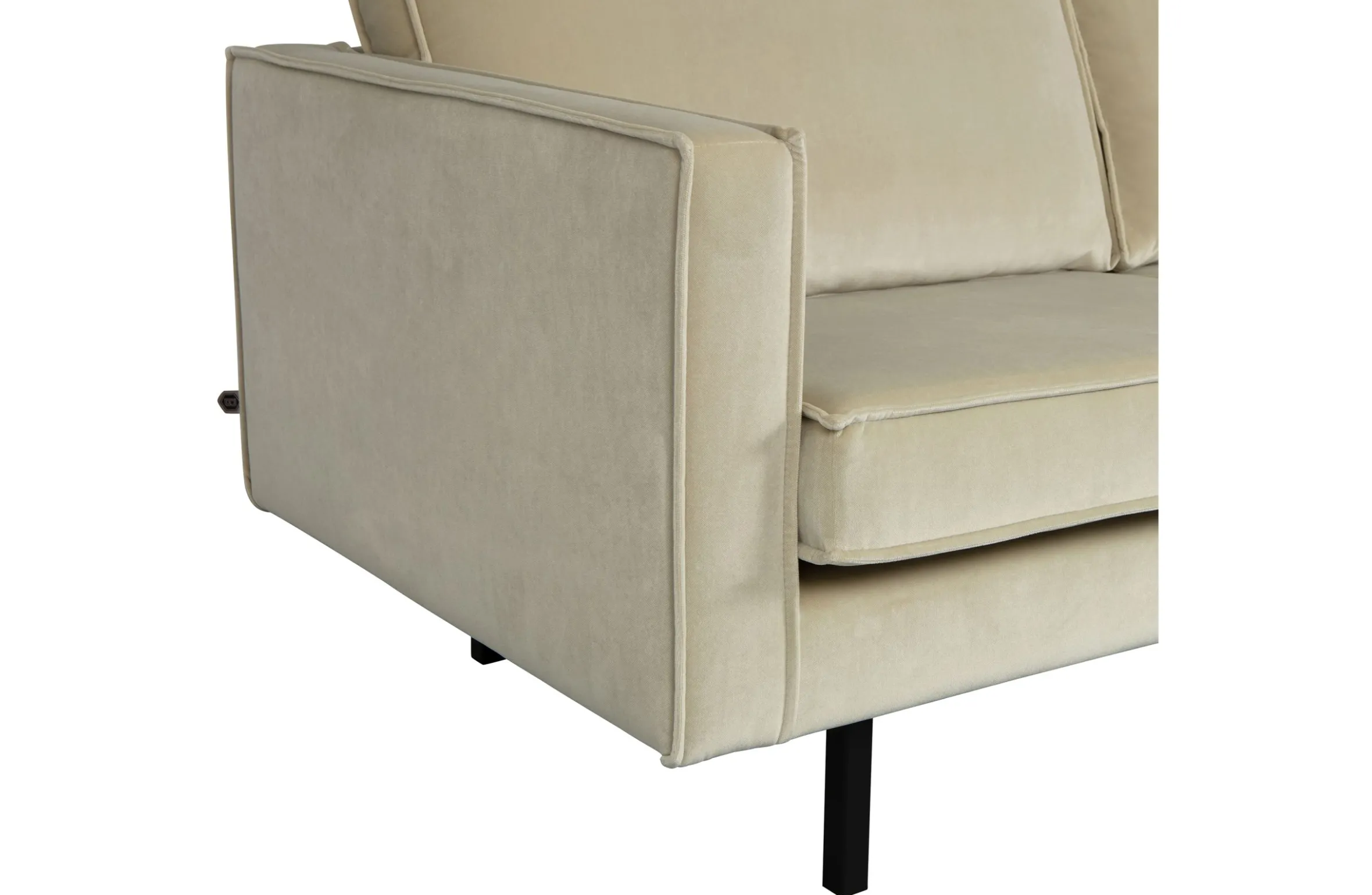 Retro Ecksofa Samt Rodeo 3-Sitzer Rechts oder Links 300/160 Pistazie Rechts