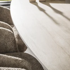 Retro Esstisch Centro 215 Travertin Keramik Eichenoptik