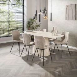 Retro Esstisch Centro 180 Travertin Keramik