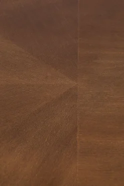 Retro Esstisch Denise Oval Messing Brass Walnussfarben 180 x 90 cm