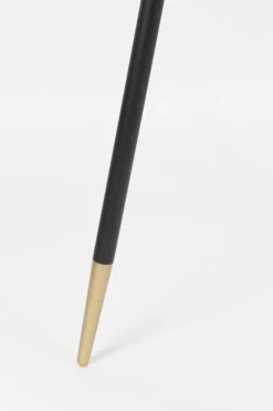 Retro Esstisch Denise Rund Messing Brass Walnussfarben Ø 90 cm