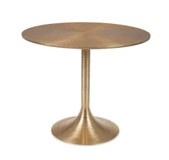Retro Esstisch Hypnotising Metall Rund in Gold