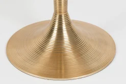 Retro Esstisch Hypnotising Metall Rund in Gold