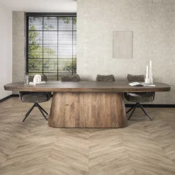 Retro Esstisch Konferenztisch Massivholz Arcadia Akazie Oval 300 cm